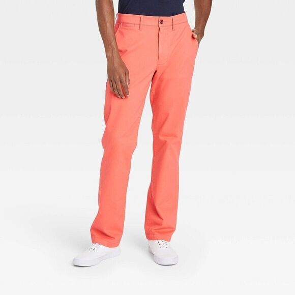 Goodfellow & Co. Men's Sz 38x34 Coral Stone Straight Fit Chino Pants - Picture 7 of 7